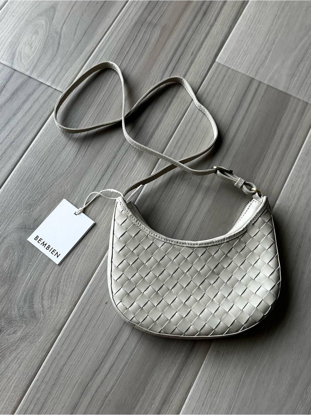 Bembien Mini Sling Carre Weave Cream